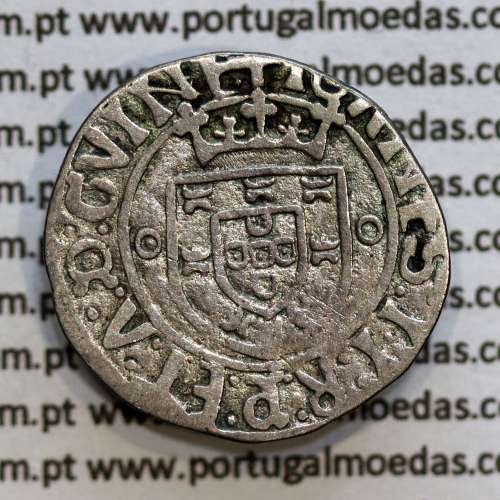 Vintém Prata de D. João II 1481-1495, Porto, A. Gomes 20.05, Legenda: ✚IOHANES:I•I:R:P:ET:A:D:G: / ✚IOANES:I•I:R:P:ET:A:D:GVINE: