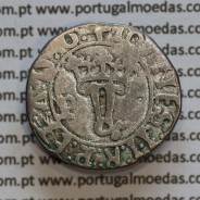 Vintém Prata de D. João II 1481-1495, Porto, A. Gomes 20.05, Legenda: ✚IOHANES:I•I:R:P:ET:A:D:G: / ✚IOANES:I•I:R:P:ET:A:D:GVINE: