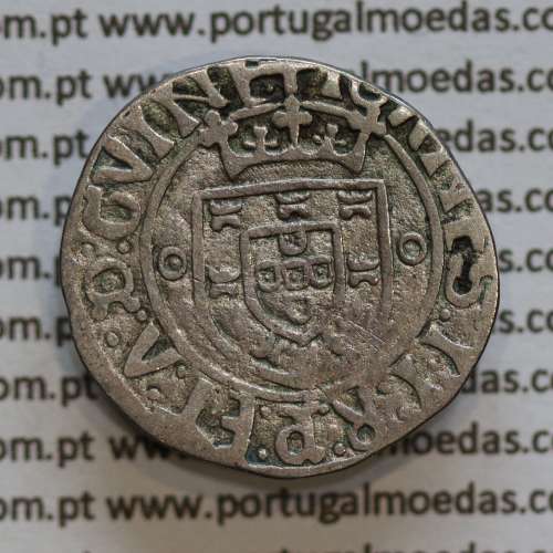 Vintém Prata de D. João II 1481-1495, Porto, A. Gomes 20.05, Legenda: ✚IOHANES:I•I:R:P:ET:A:D:G: / ✚IOANES:I•I:R:P:ET:A:D:GVINE: