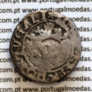 Vintém prata de D. João III 1521-1557, Variante não catalogada, Legenda: ∷λ IOANES:3:R:PORTVGALI / ∵λ IOANES:3:PORTVGALI