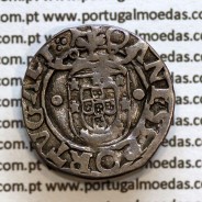 Vintém prata de D. João III 1521-1557, Variante não catalogada, Legenda: ∷λ IOANES:3:R:PORTVGALI / ∵λ IOANES:3:PORTVGALI