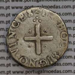Portugal, silver coin of Half Tostão, D. Sebastian I (1557–1578), Unclassified, ▴SEBASTIANVS:I:REX.POR /▴IN▴HOC▴SIGNO▴VINCES