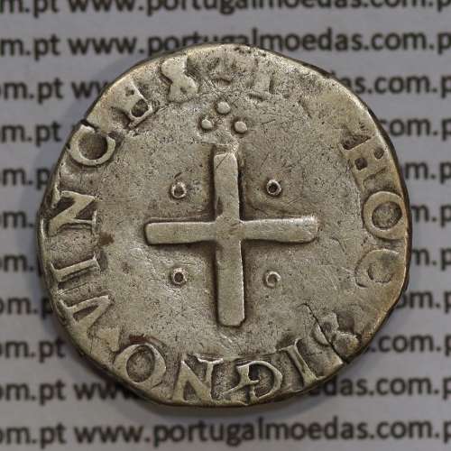 Portugal, silver coin of Half Tostão, D. Sebastian I (1557–1578), Unclassified, ▴SEBASTIANVS:I:REX.POR /▴IN▴HOC▴SIGNO▴VINCES