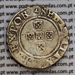Portugal, silver coin of Half Tostão, D. Sebastian I (1557–1578), Unclassified, ▴SEBASTIANVS:I:REX.POR /▴IN▴HOC▴SIGNO▴VINCES