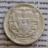 2$50 prata 1937, dois escudos e cinquenta centavos em prata 1937,  (BC-/REG) - REPÚBLICA PORTUGUESA