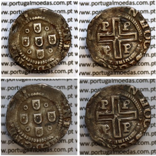 Meio Tostão prata D. João IV 1640-1656, (Porto), Legenda: ✤IOANNES•IIII•D•G•REX•PORT / ✤IN•HOC•SIGNO•VINCES