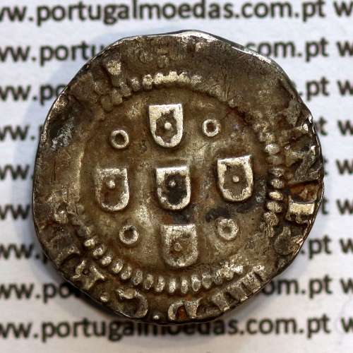 Meio Tostão prata D. João IV 1640-1656, (Porto), Legenda: ✤IOANNES•IIII•D•G•REX•PORT / ✤IN•HOC•SIGNO•VINCES