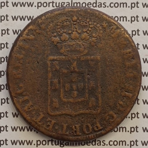MOEDA PATACO (40 REIS) BRONZE 1833 "LOIOS" - COROA SOLTA - D.MARIA II