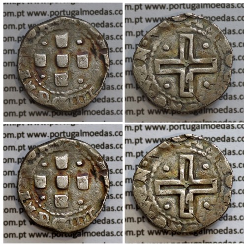 Meio Tostão prata D. João IV 1640-1656, não classificada A. Gomes, Legenda: ✤IOANNES IIII D G REX POR / ✤IN•HOC•SIGNO•VIN•CES