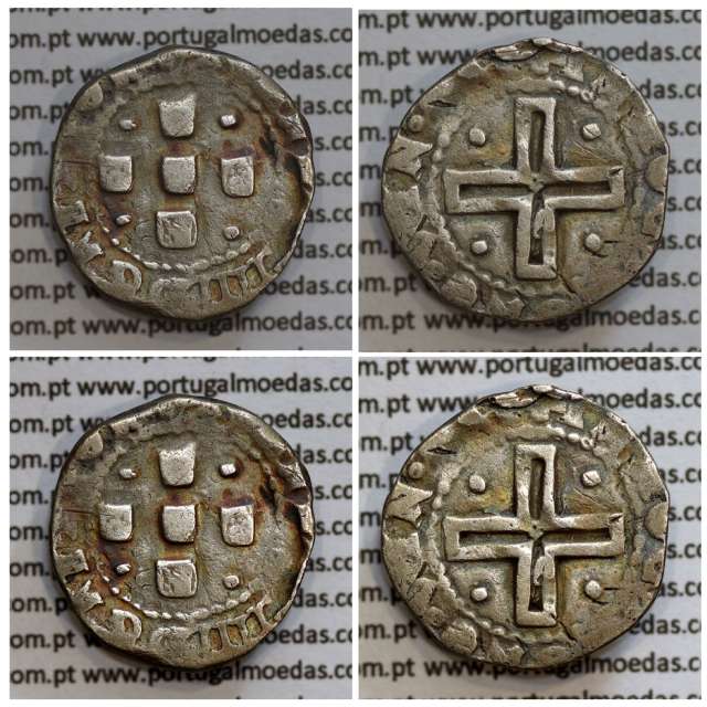 Meio Tostão prata D. João IV 1640-1656, não classificada A. Gomes, Legenda: ✤IOANNES IIII D G REX POR / ✤IN•HOC•SIGNO•VIN•CES