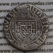 Vintém Prata de D. João II 1481-1495, Porto, "P" com ponto, Legenda: ✚IOHANES:I•I:R:P:ET:A:D:GV: / ✚IOANES:I•I:R:P:ET:A:D:GVINE