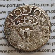 Vintém prata de D. João III 1521-1557, Variantes Inéditas , Legenda: ⋌IOANES⋌III⋌R⋌PO  / ✠IOANE:III:R:POR:E