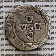 Meio Tostão prata, D. Sebastião I (1557 -1578), (50 Reais), Legenda:  ✸SEBASTIANVS:I:REX.PORTVG / ✸IN:HOC:SIGNO:VINCES