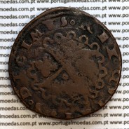 Patacão ou X Reais Cobre de D. João III 1521-1557, Legenda: ✚IOANNES:III:D:G:POR:ETALGARBIORVM / ○REX○QVINTVS○DECIMVS