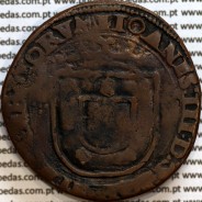 Patacão ou X Reais Cobre de D. João III 1521-1557, Legenda: ✚IOANNES:III:D:G:POR:ETALGARBIORVM / ○REX○QVINTVS○DECIMVS