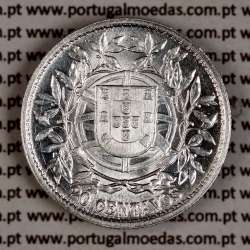 20 centavos 1916 prata da Republica Portuguesa, $20 centavos prata 1916, (Bela/Soberba), World Coins Portugal KM 562