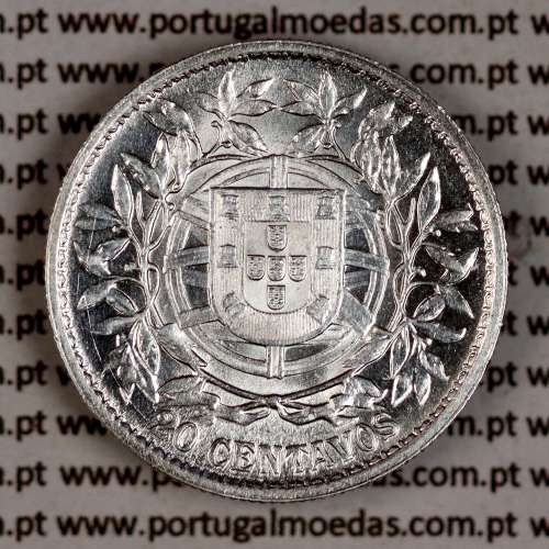 20 centavos 1916 prata da Republica Portuguesa, $20 centavos prata 1916, (Bela/Soberba), World Coins Portugal KM 562