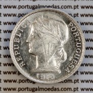 Portugal, silver coin of 20 centavos 1916, $20 centavos of the Portuguese Republic, (AU/UNC), World Coins Portugal KM 562