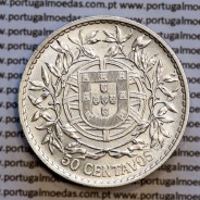 50 centavos 1912 prata, ($50 centavos prata 1912), Republica Portuguesa, (MBC+), World Coins Portugal  KM 561