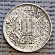 50 centavos 1912 prata, ($50 centavos prata 1912), Republica Portuguesa, (MBC+), World Coins Portugal  KM 561