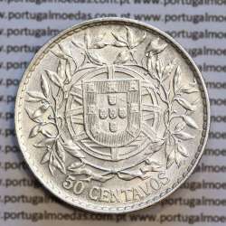 50 centavos 1913 prata, ($50 centavos prata 1913), Republica Portuguesa, (MBC+/Bela-), World Coins Portugal  KM 561