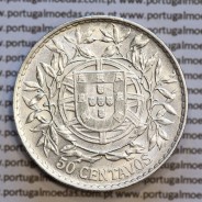 50 centavos 1913 prata, ($50 centavos prata 1913), Republica Portuguesa, (MBC+/Bela-), World Coins Portugal  KM 561