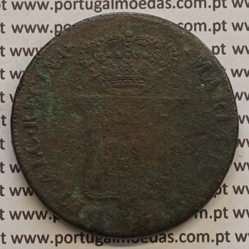 MOEDA PATACO (40 REIS) BRONZE 1833 "LOIOS" - DISCO FINO - D.MARIA II