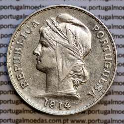 50 centavos 1914 prata, ($50 centavos prata 1914), Republica Portuguesa, (MBC+/Bela-), World Coins Portugal  KM 561