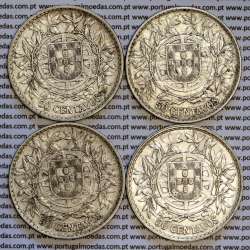 50 centavos prata 1912, 1913, 1914, 1916 ($50 centavos), Republica Portuguesa, (Serie Completa), World Coins Portugal  KM 561