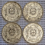50 centavos prata 1912, 1913, 1914, 1916 ($50 centavos), Republica Portuguesa, (Serie Completa), World Coins Portugal  KM 561