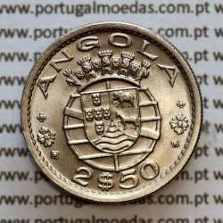 Angola 2$50 1967 cuproníquel, (2 escudos e 50 centavos 1967), (Soberba) 2 1/2 Escudos 1967 Nickel  World Coins Angola KM 77