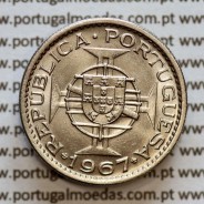 Angola 2$50 1967 cuproníquel, (2 escudos e 50 centavos 1967), (Soberba) 2 1/2 Escudos 1967 Nickel  World Coins Angola KM 77
