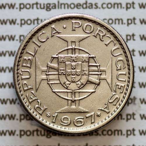 Angola 2$50 1967 cuproníquel, (2 escudos e 50 centavos 1967), (Bela) 2 1/2 Escudos 1967 Nickel  World Coins Angola KM 77
