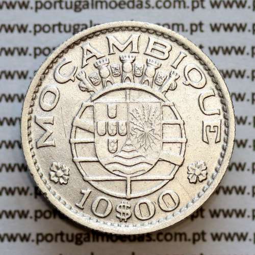 Angola 10$00 1952 prata, (10 escudos prata 1952), (MBC) 10 Escudos silver 1952 World Coins Angola KM 73