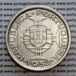 Moçambique, 20 Escudos 1952 Prata, 20$00 escudos 1952 prata Ex-Colónia de Moçambique, (MBC+), World Coins Mozambique KM 80