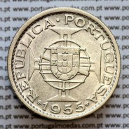 Mozambique, silver coin of 20 Escudos 1955 Former Portuguese Colony of Mozambique, (VF+), World Coins Mozambique KM 80