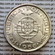 Mozambique, silver coin of 20 Escudos 1966 Former Portuguese Colony of Mozambique, (UNC), World Coins Mozambique KM 80