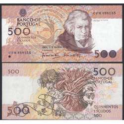 Nota de 500 Escudos 1992 Mouzinho da Silveira, 500$00 13/02/1992 Chapa: 12 - Banco de Portugal (Circulada)