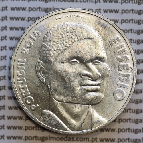7,50€ "Euros" 2016, Eusébio, Prata, (7,50 Euro 2016, Sport Heroes, Silver coin, World Coins Portugal  KM 884