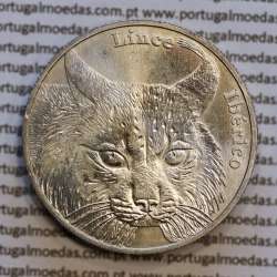 5€ "Euros" 2016, Lince Ibérico, Cuproníquel, (5 Euro 2016, Iberian Lynx, Copper-nickel coin, World Coins Portugal KM 882) 5€ "Euros" 2016, Lince Ibérico, Cuproníquel, (5 Euro 2016, Iberian Lynx, Copper-nickel coin, World Coins Portugal KM 882)
