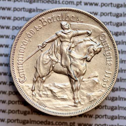 Commemorative portuguese coin 10 Escudos silver 1928 Battle of Ourique, 10$00 silver 1928, (XF), World Coins Portugal KM 579