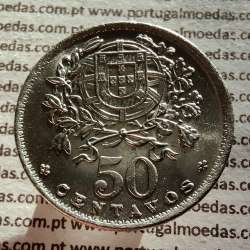 50 Centavos 1930 Alpaca, $50 Centavos 1930 da Republica Portuguesa, (Soberba), World Coins Portugal KM 577