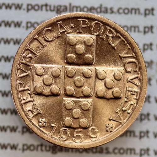 XX centavos 1956 Bronze, "20 centavos bronze1956 Republica Portuguesa" (Soberba) - World Coins Portugal  KM 584
