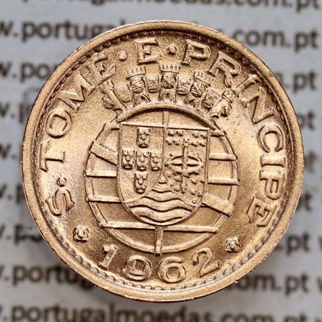 São Tomé e Príncipe 20 Centavos 1962 Bronze, (Soberba), World Coins - Saint Thomas & Prince Island KM 16.1
