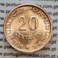 São Tomé e Príncipe 20 Centavos 1962 Bronze, (Soberba), World Coins - Saint Thomas & Prince Island KM 16.1