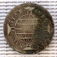 640 Réis 1809 Prata D. João Príncipe Regente (Brasil), "B" Bahia Invertido ou Retrógrada, World Coins Brasil KM#237