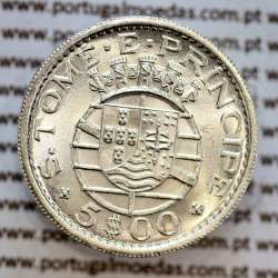 S. Tomé e Príncipe, 5 Escudos 1962 prata, 5$00 prata 1962, (Soberba), World Coins - Saint Thomas & Prince Island KM 20 S. Tomé e Príncipe, 5 Escudos 1962 prata, 5$00 prata 1962, (Soberba), World Coins - Saint Thomas & Prince Island KM 20