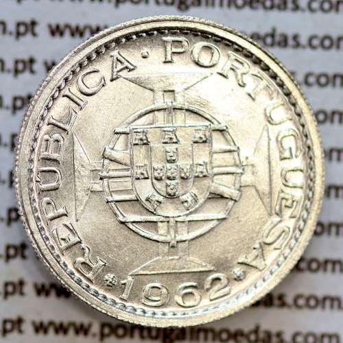 S. Tomé e Príncipe, 5 Escudos 1962 prata, 5$00 prata 1962, (Soberba), World Coins - Saint Thomas & Prince Island KM 20