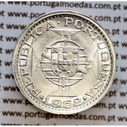 S. Tomé e Príncipe, 5 Escudos 1962 prata, 5$00 prata 1962, (Soberba), World Coins - Saint Thomas & Prince Island KM 20