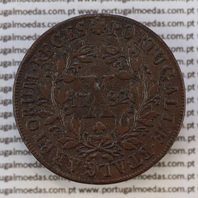 X réis cobre 1782 D. Maria I e D. Pedro III, 10 réis cobre 1782, World Coins Portugal KM280